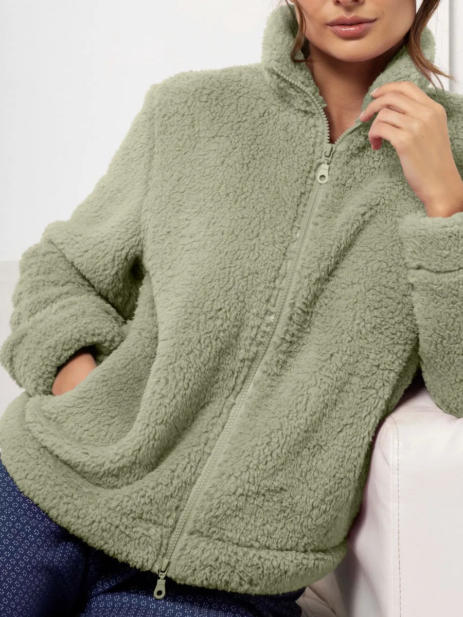 Si'èLei TS80 giacca orsetto salvia con zip