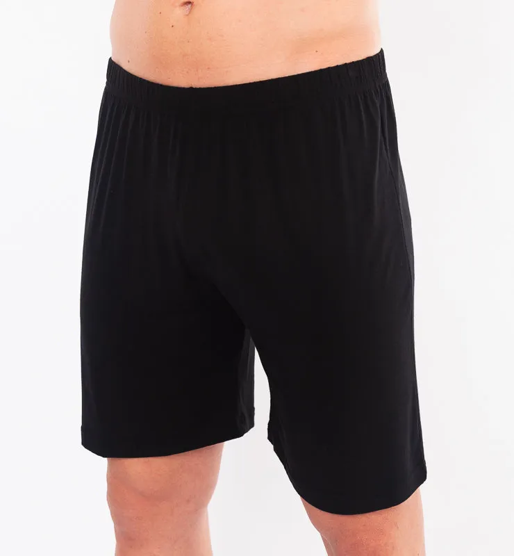 Casagin Pantaloncini Uomo Tencel Nero SM rilassati