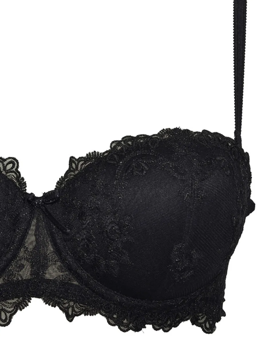 Si'èLei Glam 1948 reggiseno fascia nero coppe graduate