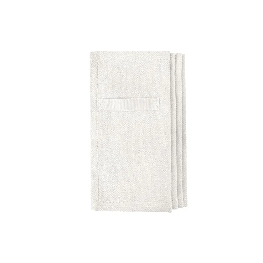 Casagin Tovaglioli Cotone Biologico Bianchi 4 Pezzi