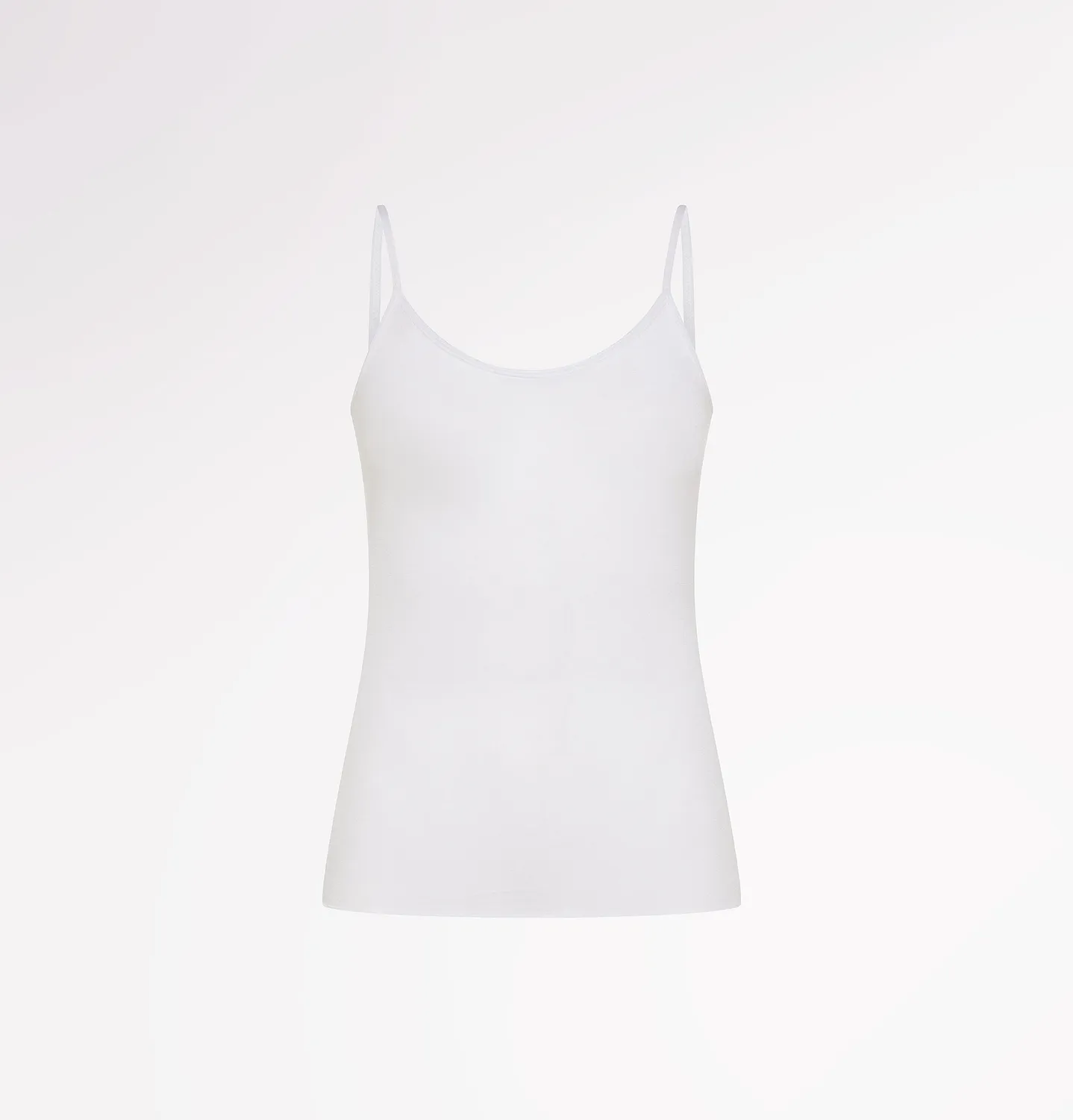 Casagin Essential Canotta Spallina Fina TENCEL Seta Nera Elegante