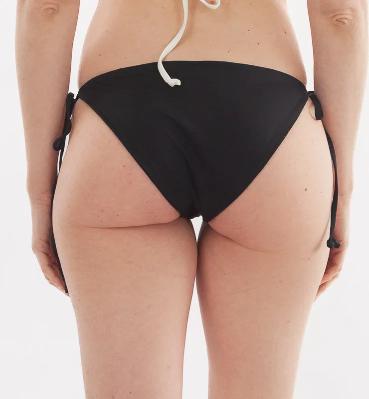 Casagin Slip bikini fiocchi ECONYL Nero regolabile