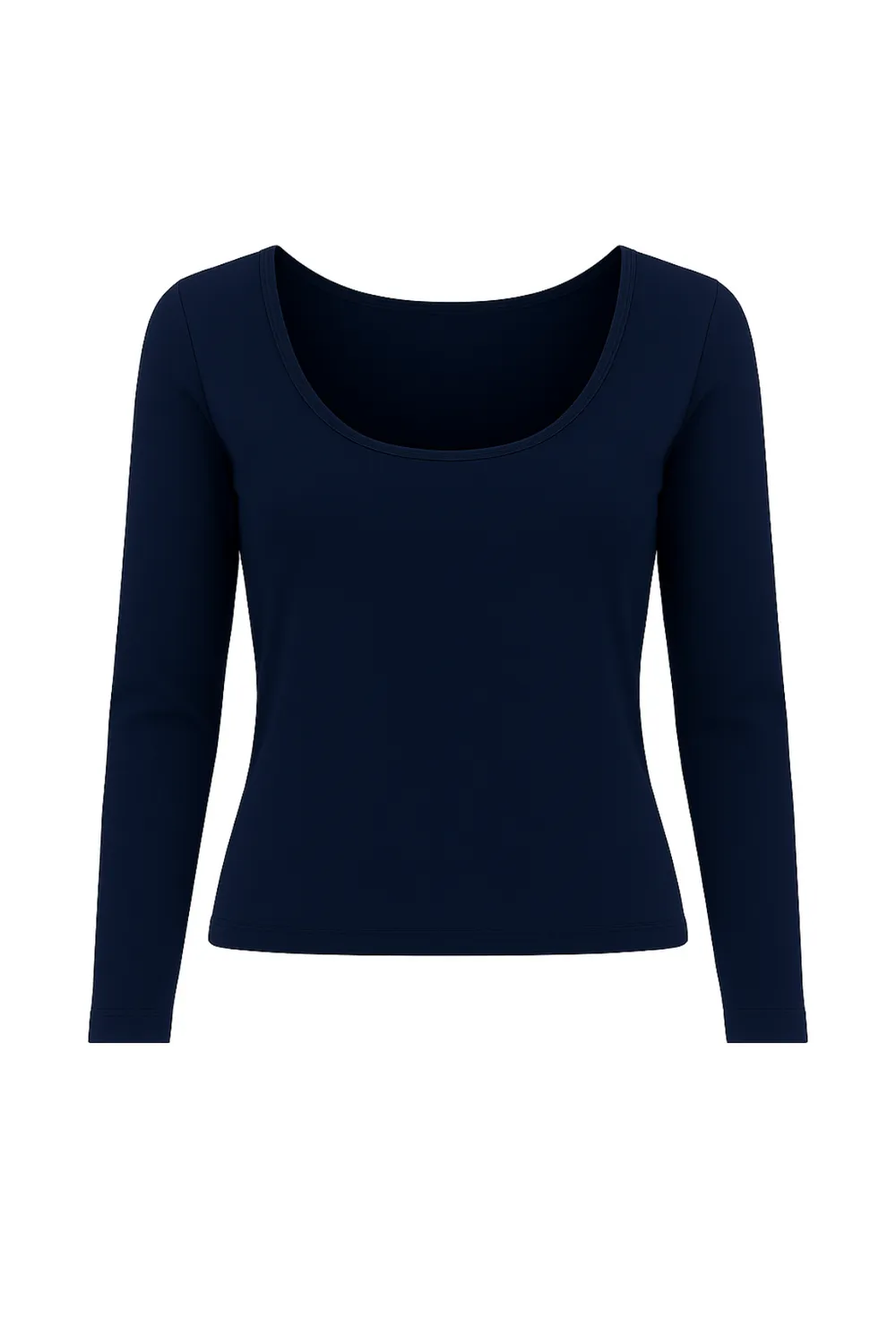 Rossoporpora Scollo Lollo maglia donna manica lunga nero cotone