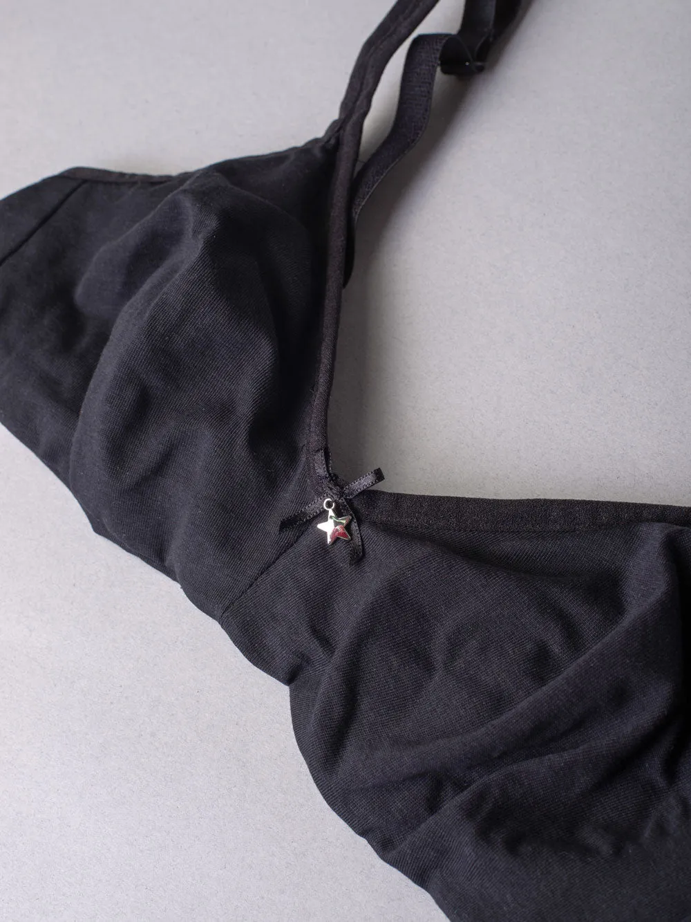 Si'èLei Natural Cotton 1450 reggiseno nero cotone bio