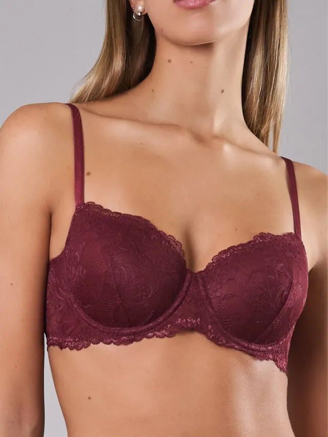 Si'èLei Only Lace 8032 reggiseno imbottito melograno pizzo