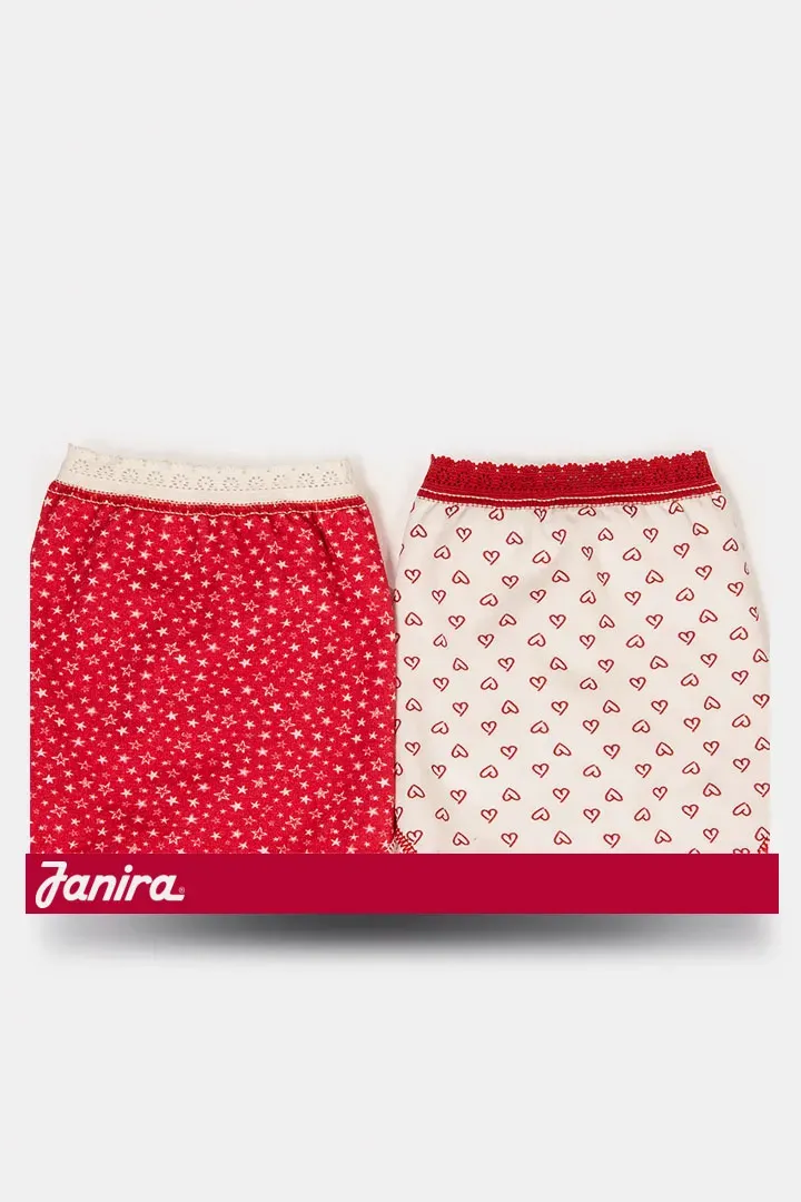 Janira Heart Cosmos brislip cotone pack 2 fantasia