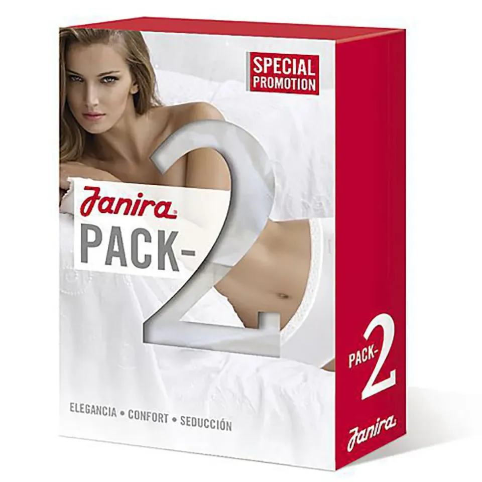 Janira Esencial Pack 2 Slip Cotone Super-Cotton