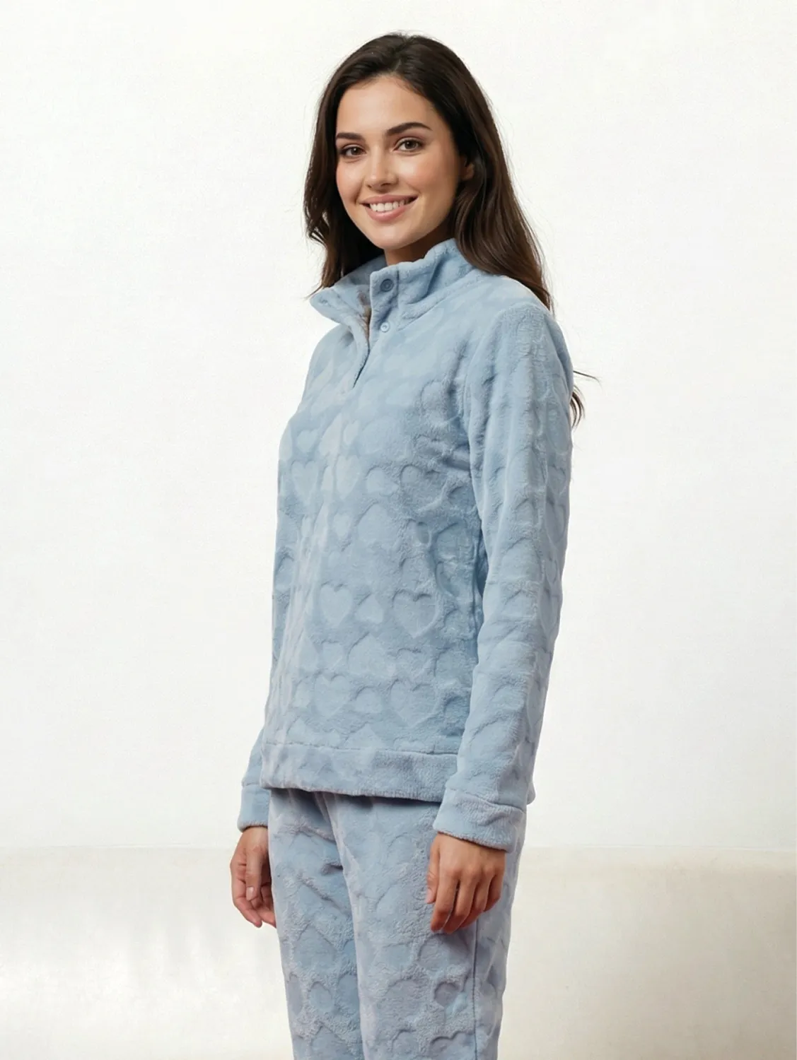 Si'èLei Coraline OF45 pigiama azzurro coral collo alto