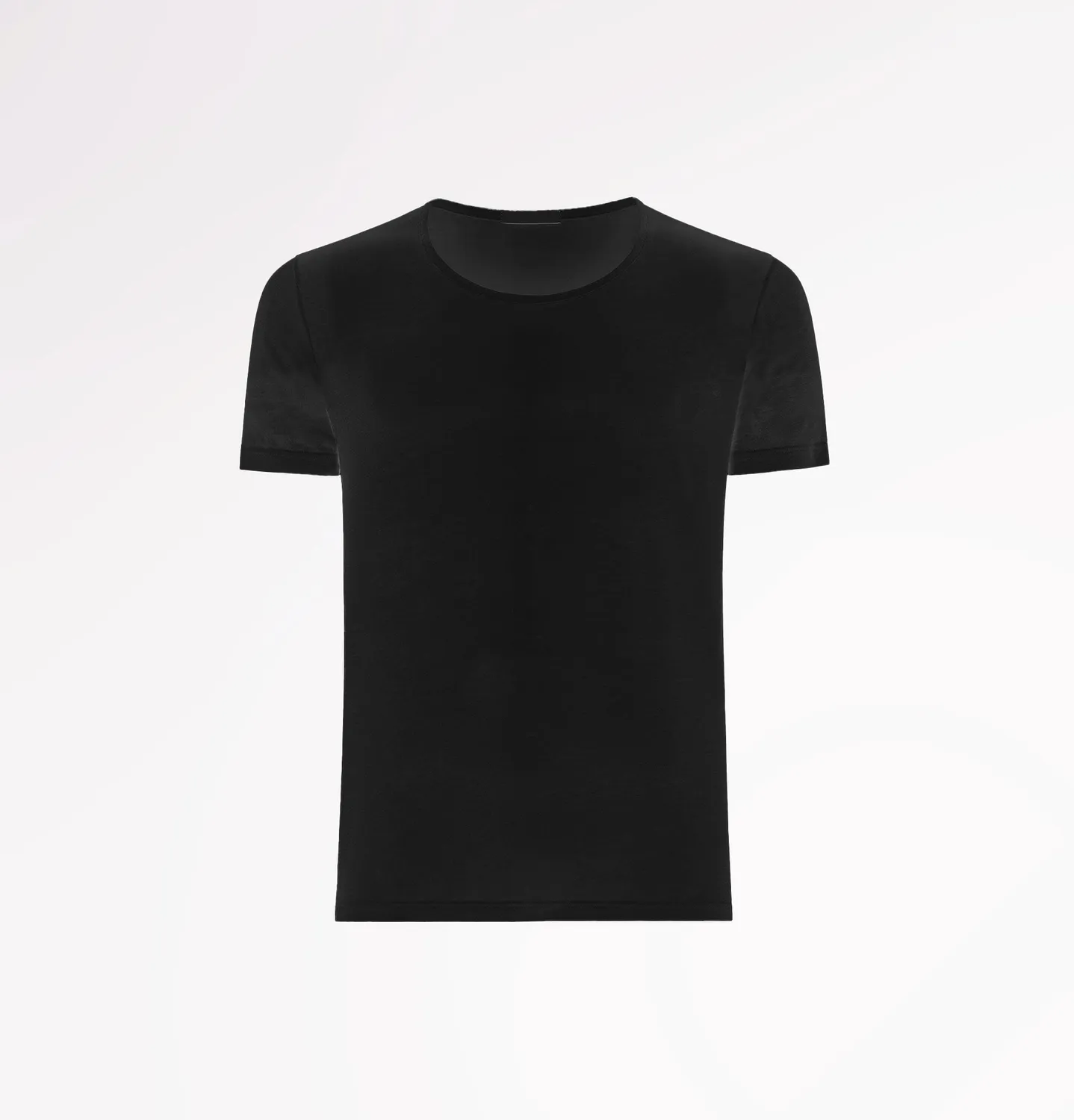 Casagin T shirt TENCEL Seta uomo nero manica corta
