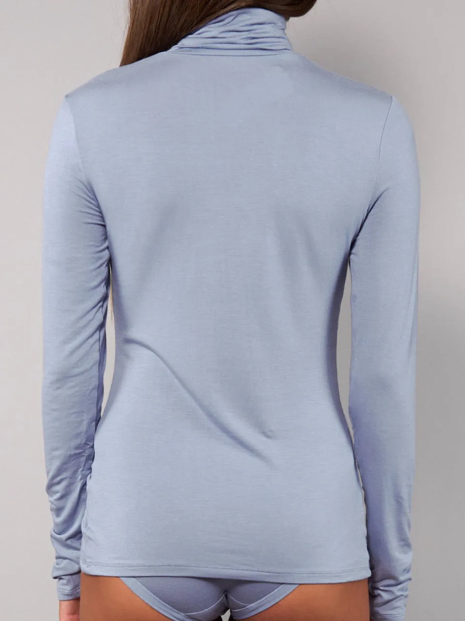 Si'èLei Today 6020 dolcevita denim manica lunga modal