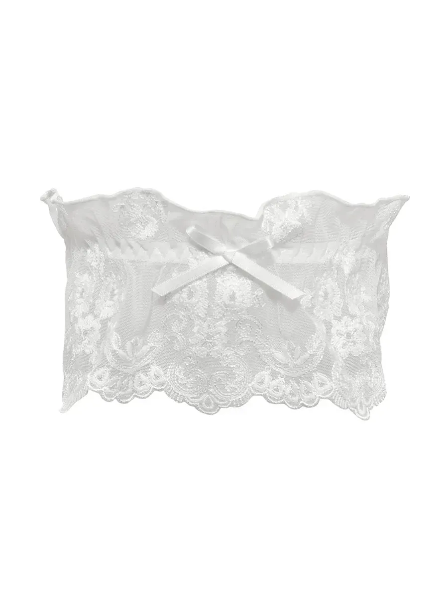 Si'èLei Glam 1950 giarrettiera bianco latte