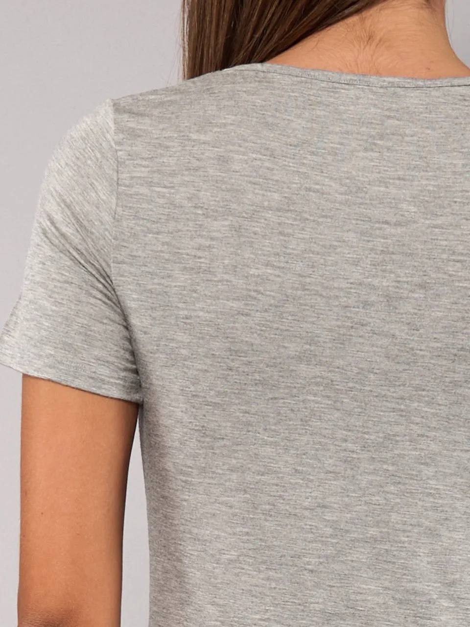 Si'èLei Today 6008 maglia manica corta grigio mélange in modal