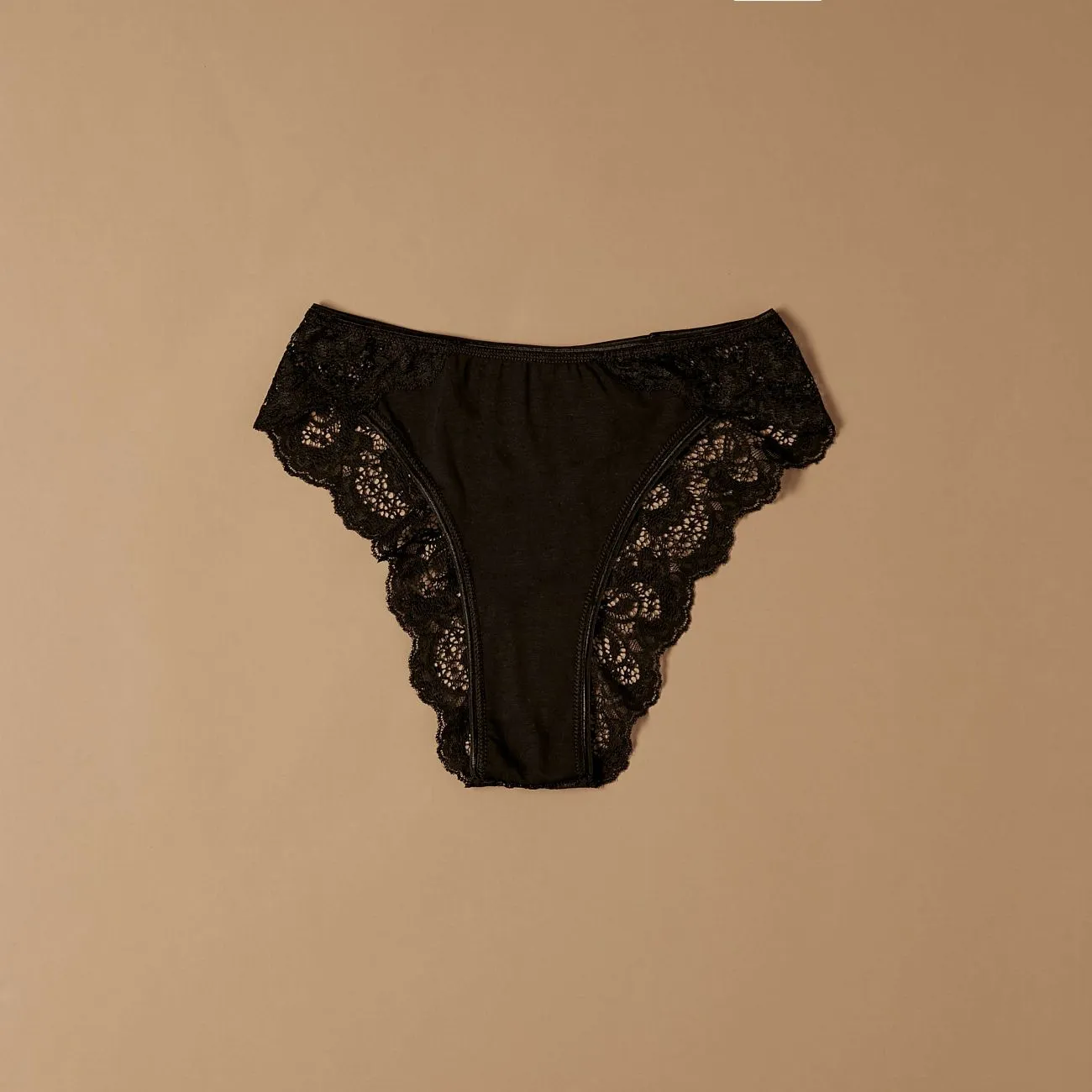 Jadea 789 Slip Modal Cotone con Pizzo Nero