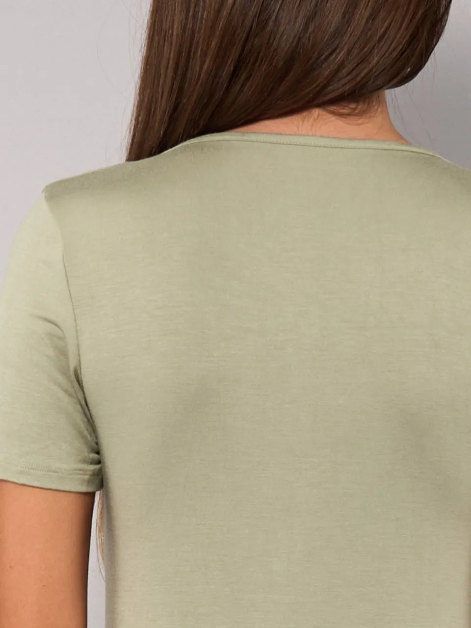 Si'èLei Today 6008 maglia verde scollo a V modal