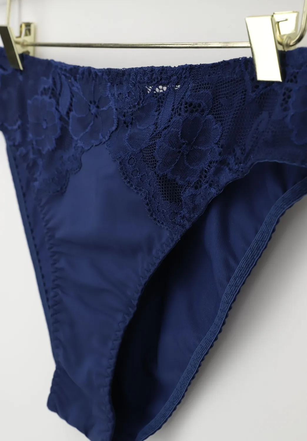 Lepel Belseno Pizzo 252 slip blu microfibra e pizzo