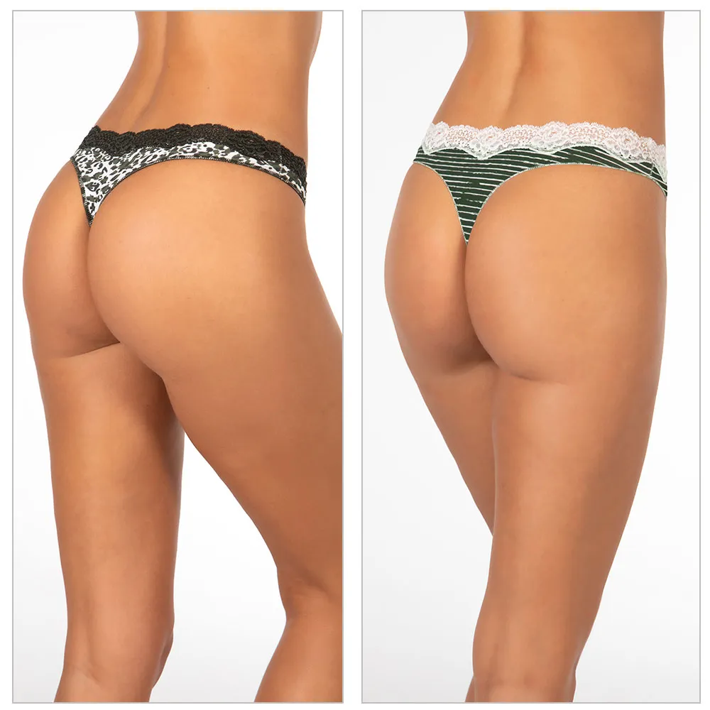 Janira Anilines CO LA tanga perizoma cotone 2 pezzi