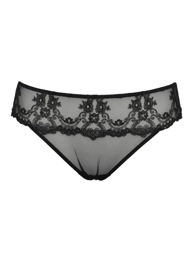 Si'èLei Glam 1945 slip nero tulle stretch ricamato