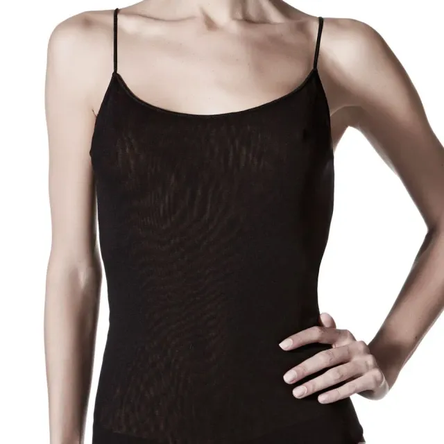 Janira Denis B Maglietta Intima Tulle Nero Trasparente