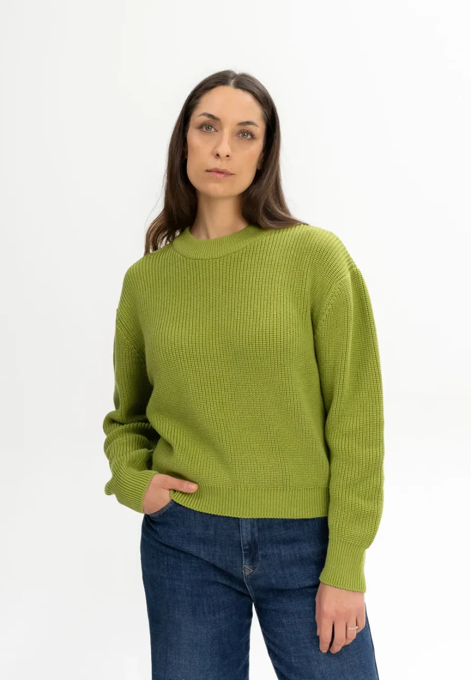 Casagin Cotone Organico Girocollo maglione Crema caldo