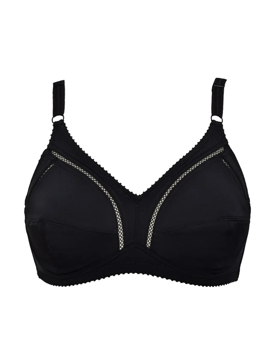 Si'èLei 971 reggiseno francese nero cotone senza ferretto