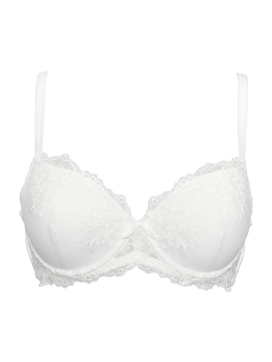 Si'èLei Glam 1942 reggiseno imbottito bianco latte tulle ricamato