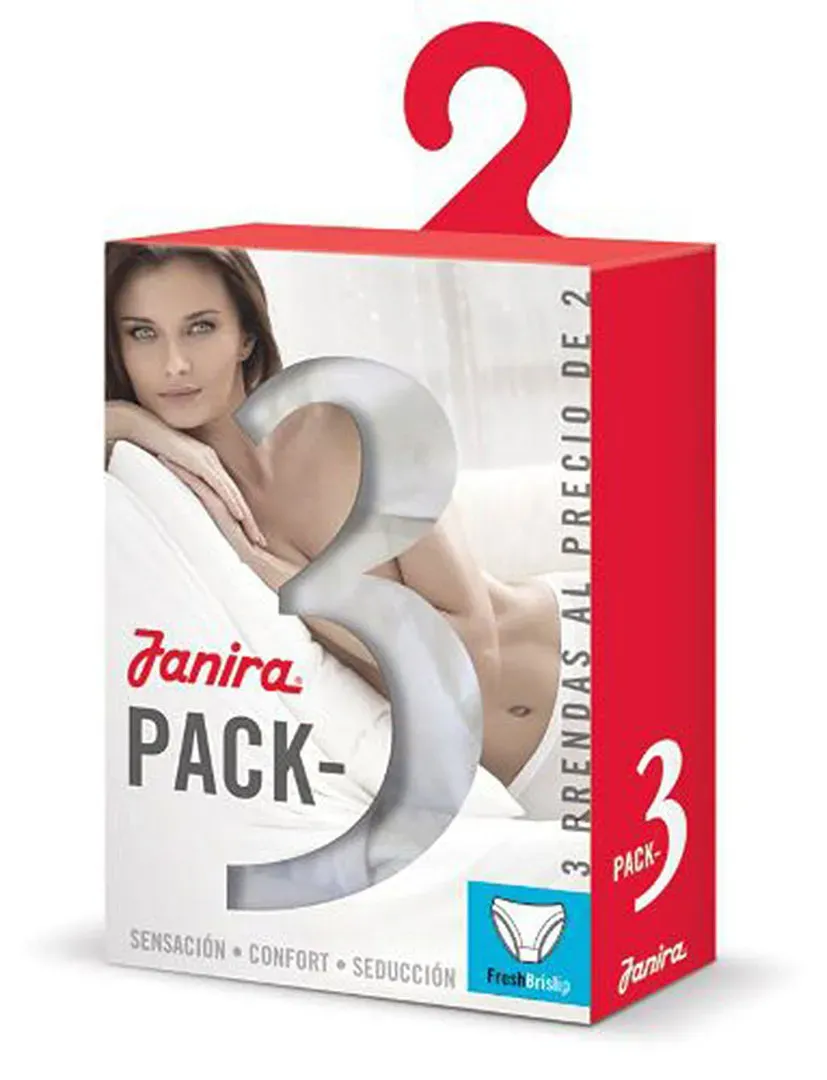 Janira Esencial Maxi slip cotone pack 3 pezzi