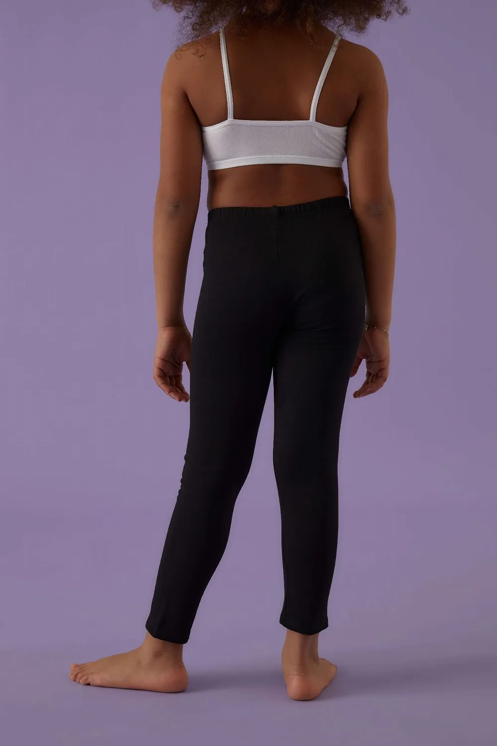 Jadea 342 Leggings Bambina Felpati Cotone Nero