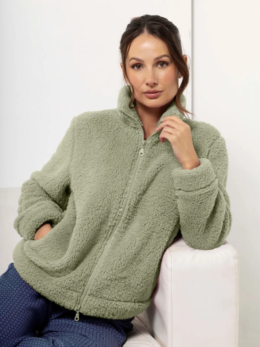 Si'èLei TS80 giacca orsetto salvia con zip