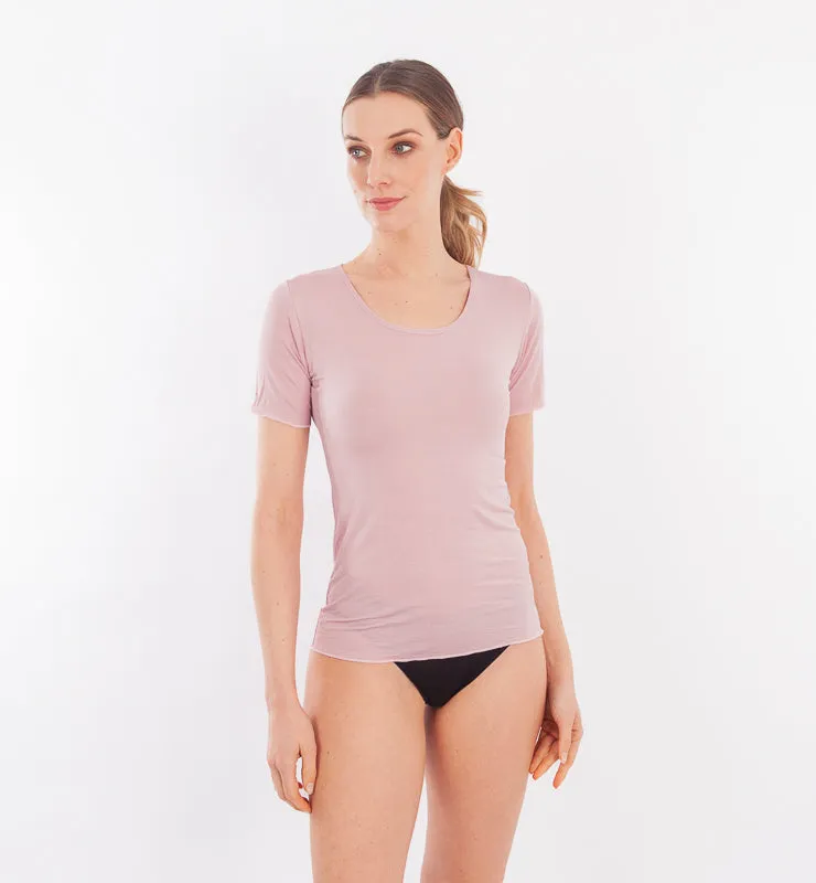 Casagin T-shirt in Fibra di Bamboo donna bianco traspirante