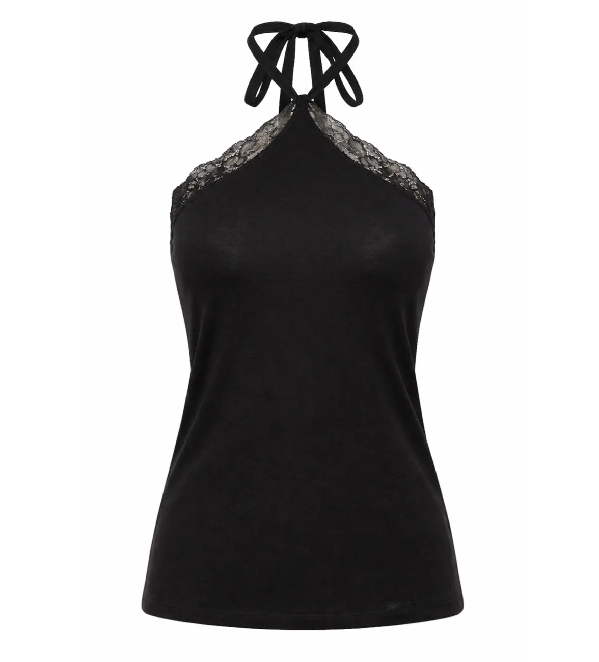 Rossoporpora Canotta Scollo Americano top donna nero viscosa