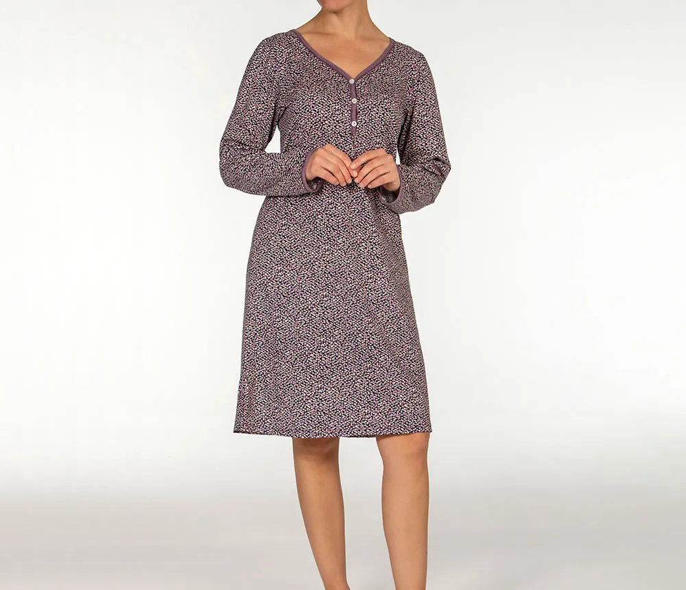 Janira Purple Flow camicia da notte manica lunga