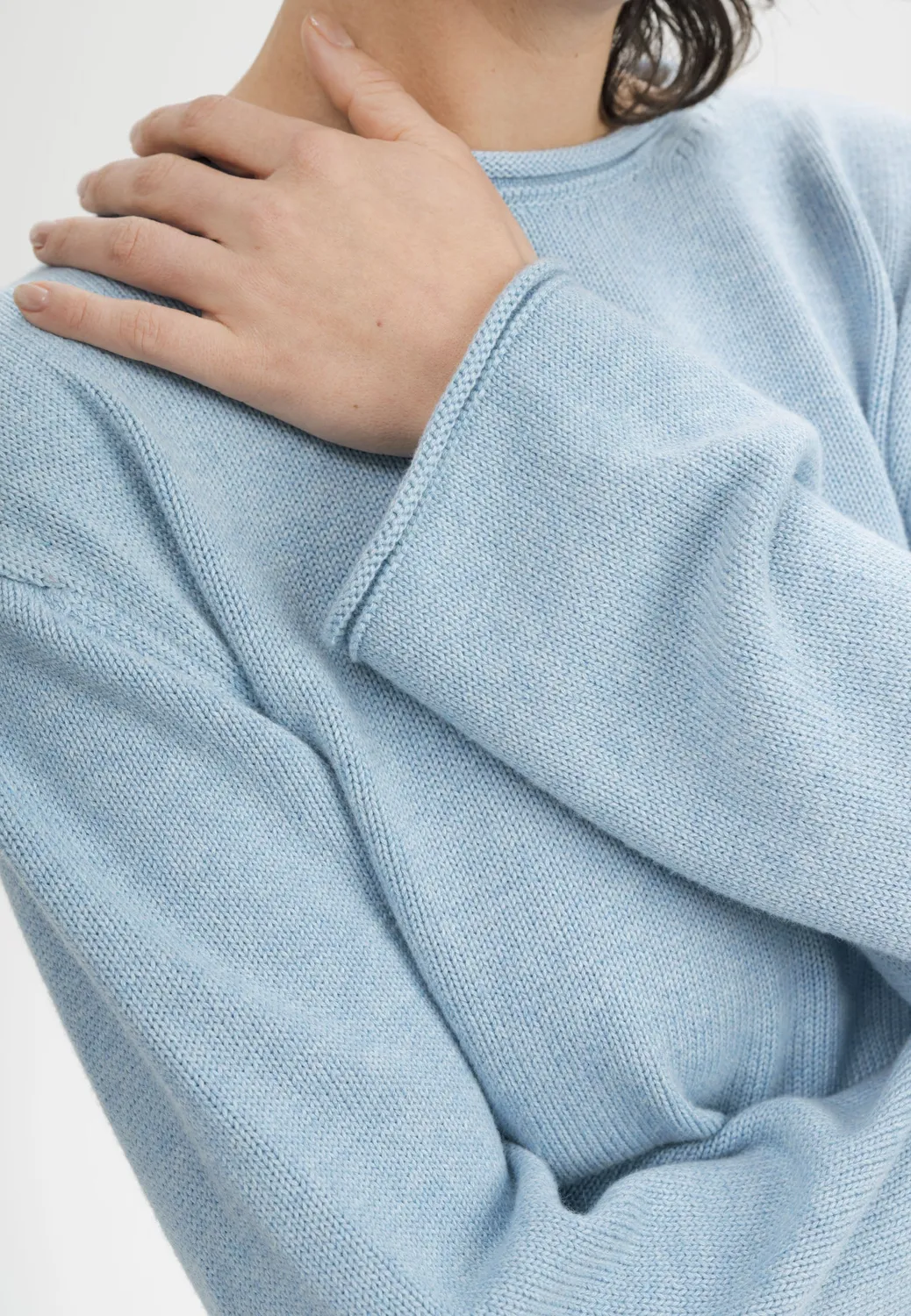 Casagin Maglia girocollo boxy cotone bio avorio medio