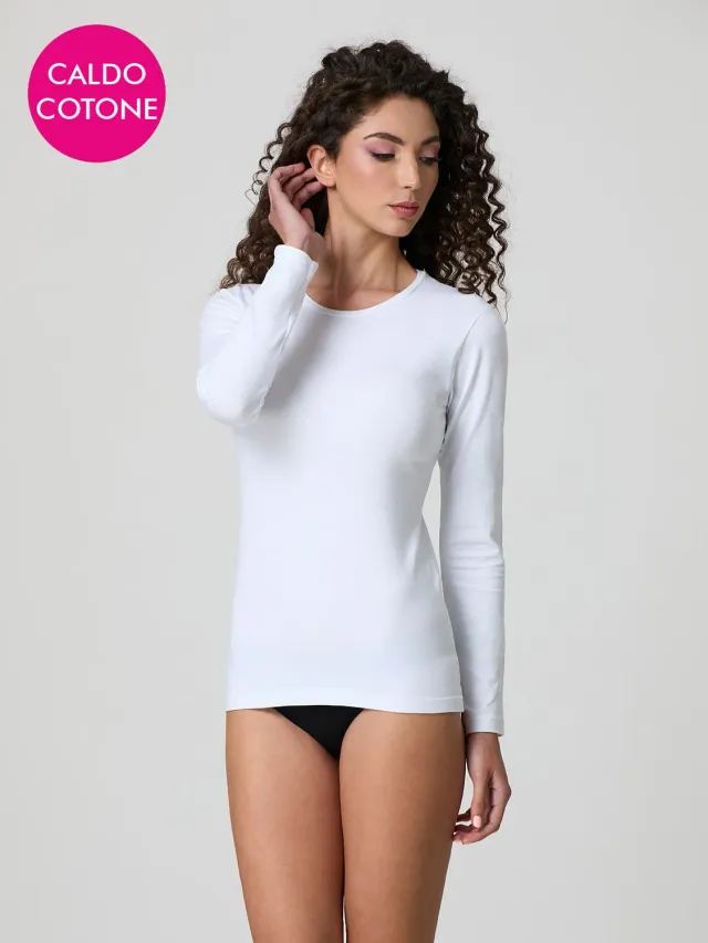 Jadea Basic 4100 maglia manica lunga cotone caldo