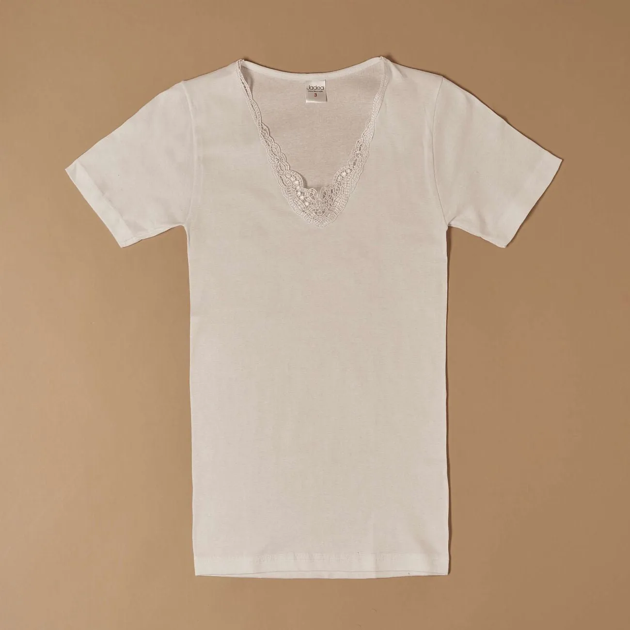 Jadea Basic 9002 t-shirt cotone macramé 3 pezzi nere