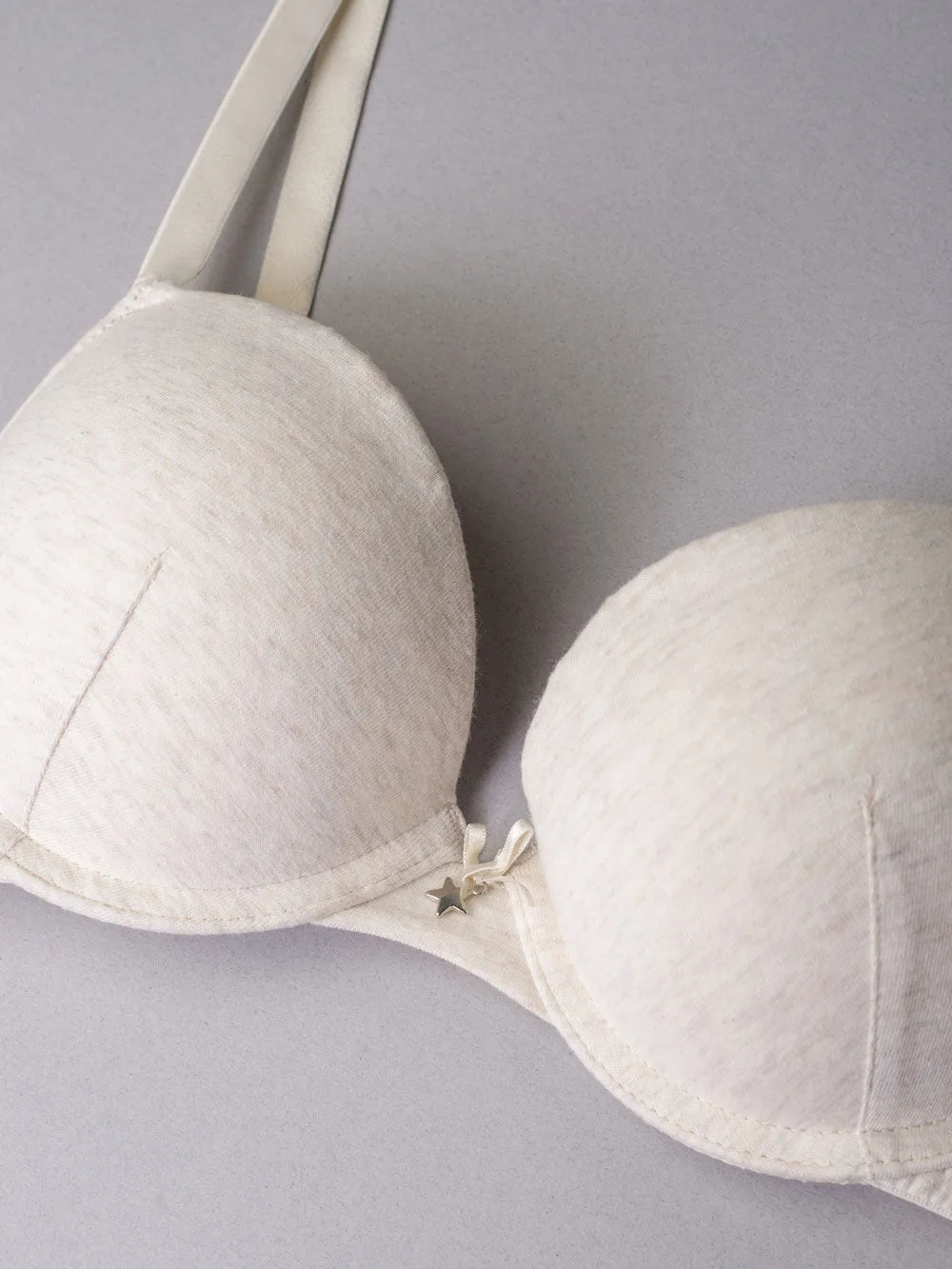 Si'èLei Natural Cotton 1444 reggiseno push-up ecru melange
