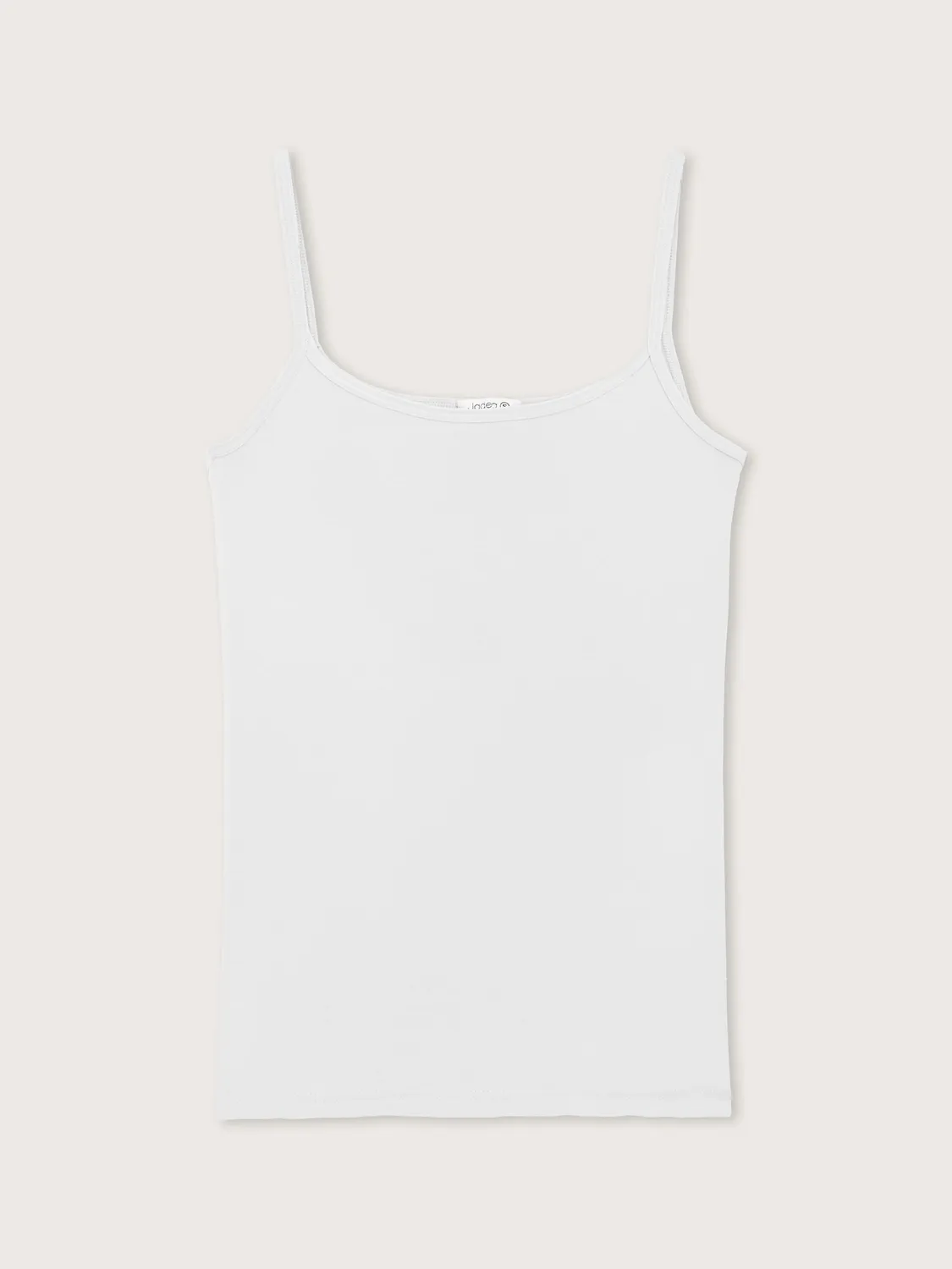 Jadea Basic 2005 top spalline sottili beige cotone